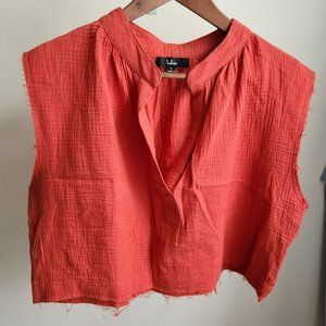Lulus Small Cropped Gauze Shirt